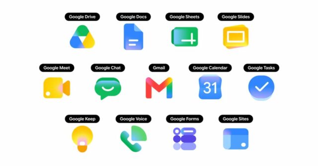 O redesenho gradiente do ícone do Google começa a ser implementado
