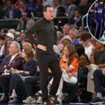 O técnico do Cleveland Cavaliers, Kenny Atkinson, reage durante o jogo 1 das finais da Conferência Leste da NBA.