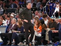 O técnico dos Cavaliers, Kenny Atkinson, diz que eles tiveram um “um pouco de azar” durante o histórico colapso dos Knicks O técnico do Cleveland Cavaliers, Kenny Atkinson, reage durante o jogo 1 das finais da Conferência Leste da NBA.