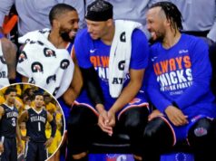 O trio Villanova dos Knicks sabe que o que estão tentando realizar juntos é “quase impossível” Jalen Brunson e Josh Hart em uniformes de basquete Villanova.