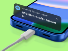 O truque do ‘modo triplo’ do USB para transferência e carregamento de dados é um salva-vidas do Pixel Dois smartphones Google Pixel com um ícone central de transferência de arquivos e setas indicando migração de dados.