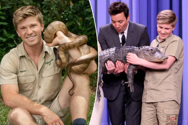 O vencedor de 'DWTS', Robert Irwin, foi 'morto' por um crocodilo de 14 pés que ele batizou em homenagem a Jimmy Fallon

