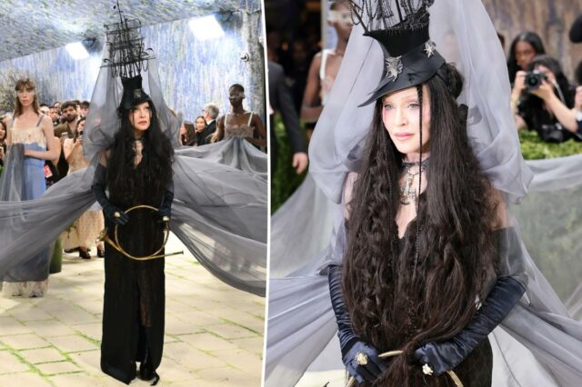 O visual mágico do tapete vermelho do Met Gala 2026 de Madonna vem com um clã
