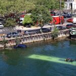 Ônibus cai no rio após acidente de motorista estagiário, resposta de resgate massiva: relatórios
