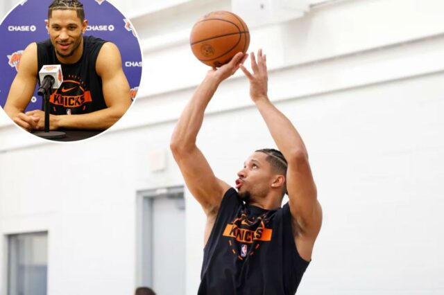 Os arremessos confiantes de Josh Hart cairão novamente no jogo Josh Hart dá um arremesso durante o treino dos Knicks em 20 de maio de 2026, antes do confronto do Jogo 2 contra os Cavaliers no Garden.
