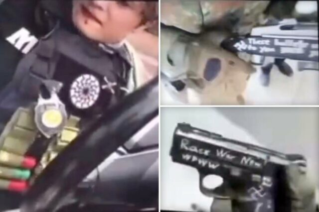 Os atiradores da mesquita de San Diego foram 'radicalizados online', usaram símbolos nazistas e inscreveram mensagens vis de três palavras nas armas
