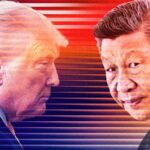A China e Xi Jinping (à direita) entram na reunião numa posição muito mais forte do que Donald Trump, diz um especialista.