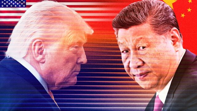 A China e Xi Jinping (à direita) entram na reunião numa posição muito mais forte do que Donald Trump, diz um especialista.