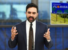 Os estados azuis confundiram US$ 2 trilhões em riqueza com estados vermelhos na última década – e Nova York lidera o grupo O prefeito de Nova York, Zohran Mamdani, falando em um pódio.