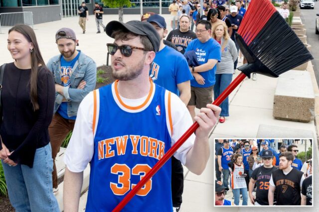 Os fãs dos Knicks marcam contra o infeliz Philly, mesmo na arena dos Sixers: 'Tudo o que você pode ver é azul e laranja'
