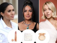Os favoritos de Meghan Markle e Salma Hayek em Charlotte Tilbury têm 20% de desconto por tempo limitado Creme Charlotte Tilbury em frasco de vidro transparente com tampa em ouro rosa.