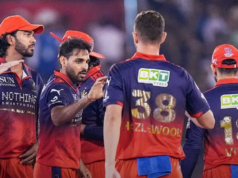 Os lançadores do RCB dominam a fase inicial do jogo; KKR atinge 86 corridas em 10 saldos Os lançadores do RCB dominam a fase inicial do jogo; KKR atinge 86 corridas em 10 saldos
