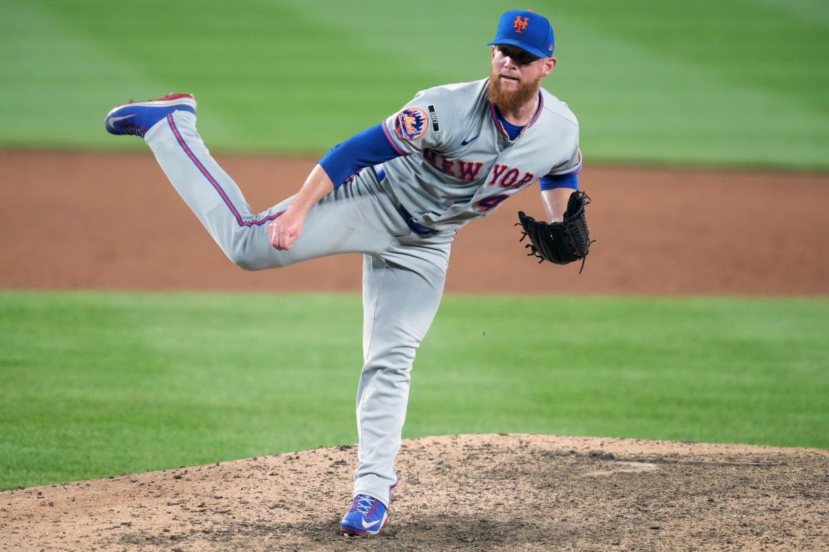 Craig Kimbrel lançando para o New York Mets.