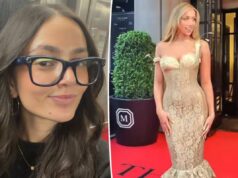 Os óculos Ray-Ban Meta mudaram completamente a maneira como vivi o Met Gala 2026 Colagem de óculos inteligentes RayBan Meta Wayfarer, um par com lentes transparentes e outro par com lentes de óculos de sol azul escuro.