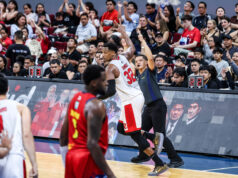 PBA: Ginebra adia Rain or Shine para empatar a série semifinal em 1-1 Barangay Ginebra Gin Kings importou Justin Brownlee durante um jogo nas semifinais da PBA Commissioner's Cup de 2026 contra Rain or Shine Elasto Painters.