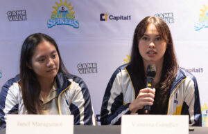 PVL: Vanie Gandler ansiosa para ajudar a Capital1 a escrever uma história vencedora A mais nova contratação da Capital1 Solar Spikers, Vanie Gandler, antes da nova temporada PVL. Ao lado dela está Jaja Maraguinot
