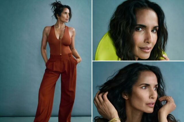 Padma Lakshmi serve 'America's Culinary Cup' acompanhada de lindas joias
