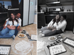 Pai perde o nascimento de um menino durante detenção injusta no ICE Photos of Freddy Cortez Lugos and his partner before the birth of their child.