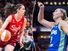 Paige Bueckers e Wings derrotaram Fever liderada por Caitlin Clark na estreia sensacional A armadora do Indiana Fever, Caitlin Clark (22), dribla a bola, enquanto a armadora do Dallas Wings, Paige Bueckers (5), defende no primeiro tempo em Gainbridge Fieldhouse.