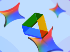 Parei de pesquisar no meu Google Drive no momento em que comecei a usar o Gemini Uma pasta amarela do Google Drive com documentos voando, cercada por ícones coloridos do Gemini.