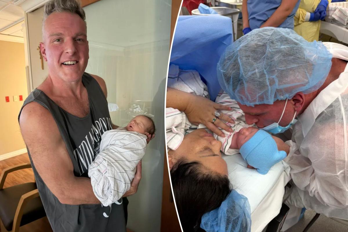 Pat McAfee fala sobre a cesariana de emergência da esposa enquanto o casal dá as boas-vindas ao filho: ‘Não havia muito que eu pudesse fazer’