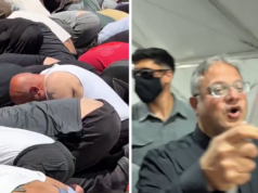 Penny Wong condena ministro israelense após surgimento de vídeo provocativo Itamar Ben-Gvir agitava uma bandeira israelense enquanto caminhava entre manifestantes algemados e ajoelhado no chão.
