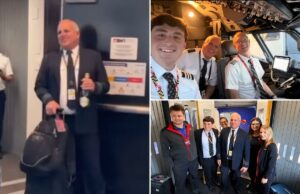 Piloto da Spirit Airlines recebe despedida emocionada de companhia aérea rival após voo de aposentadoria ser cortado em meio a paralisação Piloto da Spirit Airlines recebe despedida emocionada de companhia aérea rival após voo de aposentadoria ser cortado em meio a paralisação