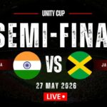 Placar ao vivo da Índia x Jamaica, semifinal da Unity Cup 2026: Escalações eliminadas; Edmund é titular para Khalid Jamil