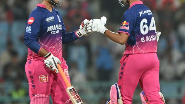 Placar ao vivo de RR x DC, IPL 2026: Rajasthan Royals 29/2 (4); Starc vence Jaiswal na primeira jogada; Jamieson joga Sooryavanshi
