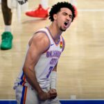 Jared McCain NBA Playoffs West finais Thunder vs Spurs Jogo 5