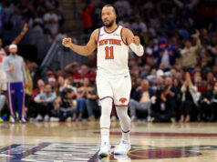 Playoffs da NBA: Knicks perto da final e vantagem de 3 a 0 contra Cavaliers Jalen Brunson Knicks x Cavaliers Jogo 3 NBA Playoffs Leste finais