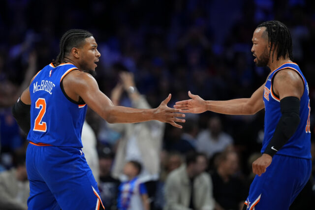 McBride Jalen Brunson Knicks x 76ers, jogo 4, playoffs da NBA