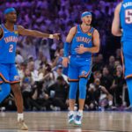Resultados da NBA hoje (21 de maio): Finais da Conferência Oeste - San Antonio Spurs x Oklahoma City Thunder. Victor Wembanyama Dylan Harper Shai Gilgeous-Alexander Alex Caruso