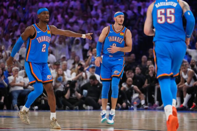 Playoffs da NBA: Shai Gilgeous-Alexander e Thunder top Spurs empatam Resultados da NBA hoje (21 de maio): Finais da Conferência Oeste - San Antonio Spurs x Oklahoma City Thunder. Victor Wembanyama Dylan Harper Shai Gilgeous-Alexander Alex Caruso