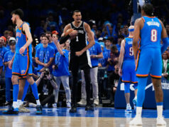 Playoffs da NBA: Spurs vencem clássico 2OT contra Thunder na abertura das finais do Oeste Victor Wembanyama Spurs x Thunder, jogo 1, playoffs da NBA