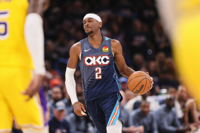 NBA marca hoje Los Angeles Lakers x Oklahoma City Thunder Shai Gilgeous-Alexander
