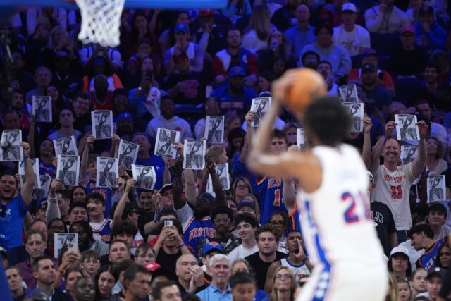 Joel Embiid Knicks x 76ers, jogo 4, playoffs da NBA