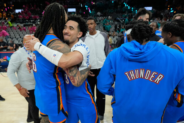 OKC Thunder Jaylin Williams Jared McCain x Spurs NBA Playoffs, jogo 3