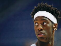 Poderia o Jazz Trade Ace Bailey subir para AJ Dybantsa? ORLANDO, FLORIDA - FEBRUARY 07: Jaren Jackson Jr. of the Utah Jazz looks on against the Orlando Magic during the second half at Kia Center on February 07, 2026 in Orlando, Florida. NOTE TO USER: User expressly acknowledges and agrees that, by downloading and or using this photograph, User is consenting to the terms and conditions of the Getty Images License Agreement. (Photo by Rich Storry/Getty Images)