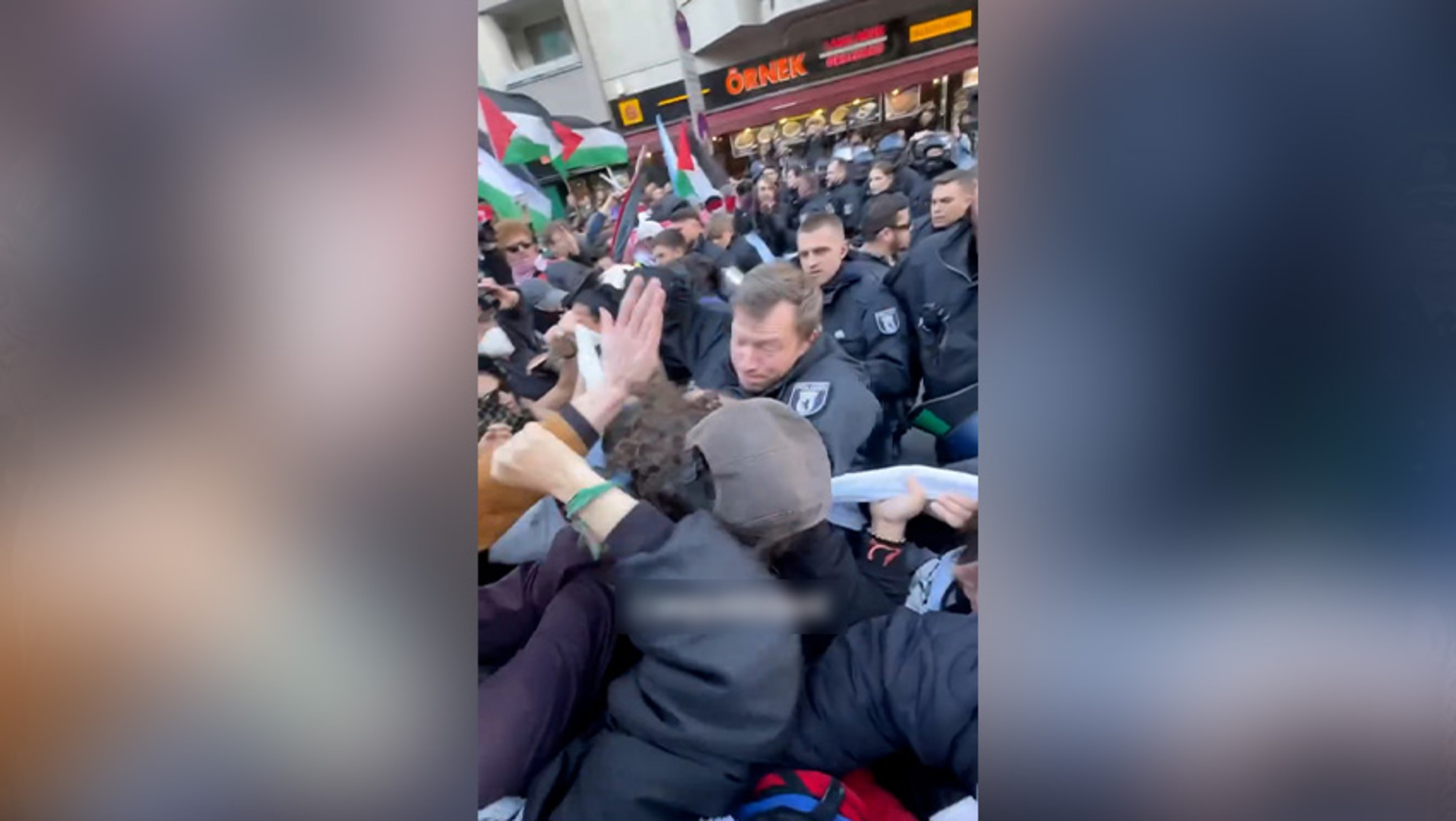 Polícia alemã agride manifestantes em comício de aniversário da Nakba