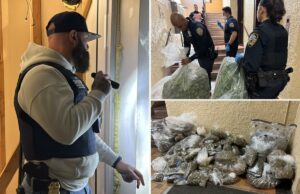 Polícia cumprindo ordem de despejo recupera 300 quilos de maconha ilegal em prédio de Nova York Polícia cumprindo ordem de despejo recupera 300 quilos de maconha ilegal em prédio de Nova York