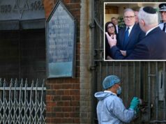 Polícia investiga ataque criminoso na antiga sinagoga de Londres após uma onda de violência anti-semita no Reino Unido Polícia investiga ataque criminoso na antiga sinagoga de Londres após uma onda de violência anti-semita no Reino Unido