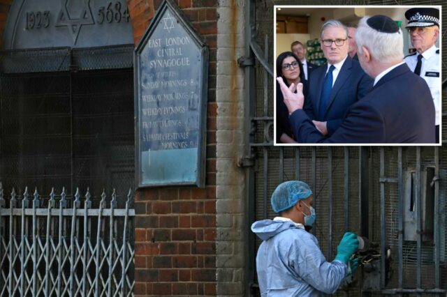 Polícia investiga ataque criminoso na antiga sinagoga de Londres após uma onda de violência anti-semita no Reino Unido
