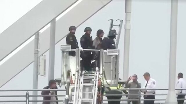 Polícia prende manifestante após cinco dias no topo de ponte em Washington
