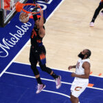 PONTOS DA NBA HOJE: New York Knicks x Cleveland Cavaliers - NBA Playoffs, finais da Conferência Leste, jogo 2, 22 de maio.