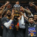 NBA marca hoje Knicks x Cavaliers Karl-Anthony Towns NBA Playoffs