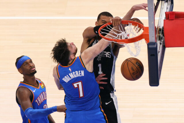 NBA marca hoje Victor Wembanyama Spurs x Thunder NBA Playoffs Jogo 1 Oeste finais