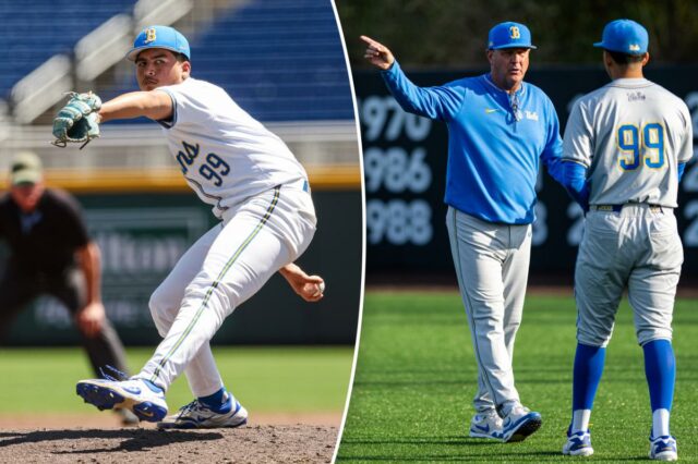 Por que Jerry, o Dinossauro, é a nova superstição do Por que Jerry, o Dinossauro, é a nova superstição do beisebol da UCLA: ‘Ele simplesmente me mantém calmo’