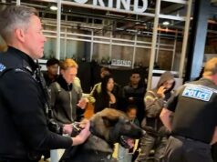 Por que há brigas em todo o mundo por causa de um WATCH? Cenas violentas se desenrolam na Europa depois que as lojas Swatch do Reino Unido e dos EUA foram forçadas a fechar suas portas – com adestradores de cães policiais chamados Na Usina Elétrica de Battersea, em Londres, a polícia chegou com K9s depois que uma multidão invadiu os guardas de segurança em direção à loja, e surgiram brigas de reivindicações.
