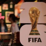 A FIFA sign is on display at a store on May 16, 2026 in Shanghai, China. The FIFA World Cup 2026 will kick off with an opening match in Mexico City on June 11.